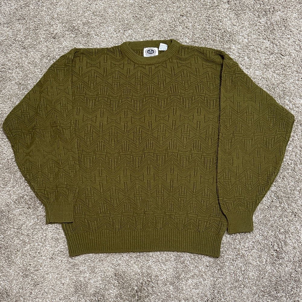 Brittany Bay Medium Vintage Olive Green Knit Sweater